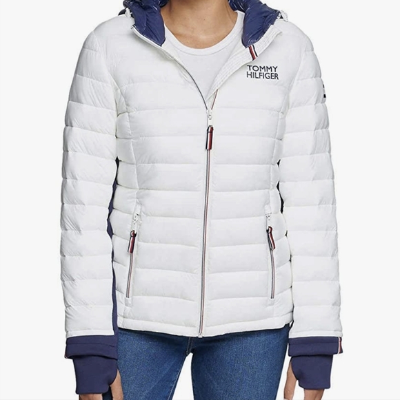 Tommy Hilfiger, packable lightweight hooded puffer jacket women M - Picture 14 of 14